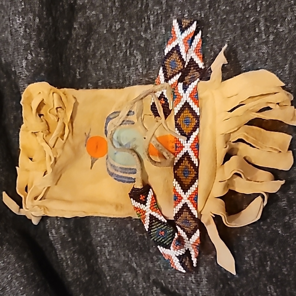 Handmade, Vintage Native American beaded necklace